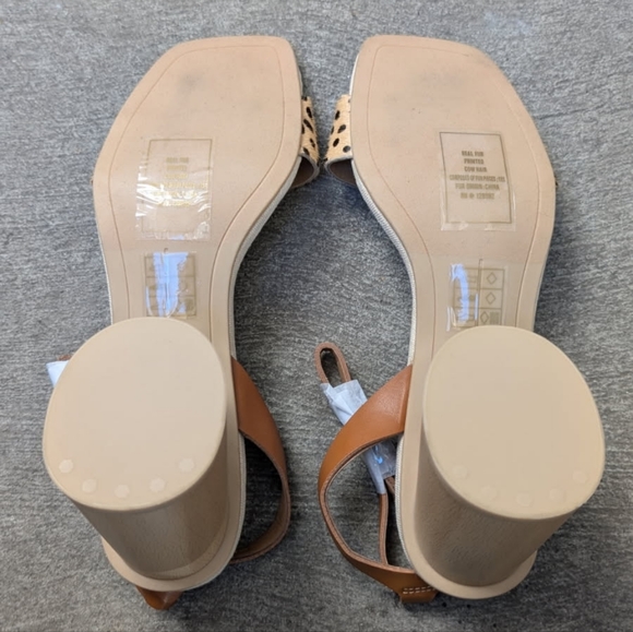 Dolce Vita Hazel Leopard-Print Calf Hair Sandals - Picture 6 of 8